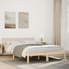 vidaXL Massivholzbett Extra Lang ohne Matratze 160x210 Kiefernholz
