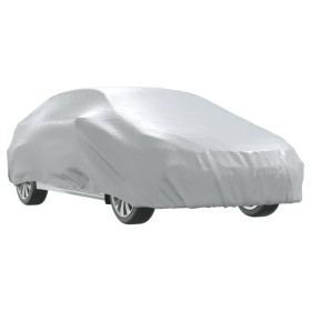 vidaXL Autoabdeckung für Limousine mit Schnallenriemen Voll Silbern XL