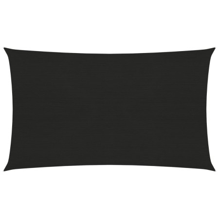 vidaXL Sonnensegel 160 g/m² Schwarz 5x8 m HDPE
