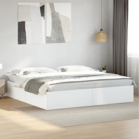 vidaXL Bettgestell Weiß 180x200 cm Holzwerkstoff