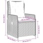 vidaXL 5-tlg. Garten-Essgruppe mit Kissen Grau Poly Rattan vidaXL 5-tlg. Garten-Essgruppe mit Kissen Grau Poly Rattan