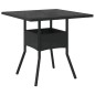 vidaXL 5-tlg. Garten-Essgruppe mit Kissen Schwarz Poly Rattan und Glas vidaXL 5-tlg. Garten-Essgruppe mit Kissen Schwarz Poly Rattan und Glas