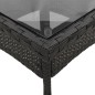 vidaXL 5-tlg. Garten-Essgruppe mit Kissen Schwarz Poly Rattan und Glas vidaXL 5-tlg. Garten-Essgruppe mit Kissen Schwarz Poly Rattan und Glas