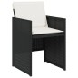 vidaXL 9-tlg. Garten-Essgruppe mit Kissen Schwarz Poly Rattan vidaXL 9-tlg. Garten-Essgruppe mit Kissen Schwarz Poly Rattan