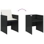 vidaXL 9-tlg. Garten-Essgruppe mit Kissen Schwarz Poly Rattan vidaXL 9-tlg. Garten-Essgruppe mit Kissen Schwarz Poly Rattan
