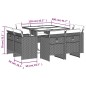 vidaXL 9-tlg. Garten-Essgruppe mit Kissen Schwarz Poly Rattan vidaXL 9-tlg. Garten-Essgruppe mit Kissen Schwarz Poly Rattan