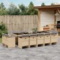 vidaXL 15-tlg. Garten-Essgruppe mit Kissen Beigemischung Poly Rattan vidaXL 15-tlg. Garten-Essgruppe mit Kissen Beigemischung Poly Rattan
