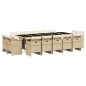 vidaXL 15-tlg. Garten-Essgruppe mit Kissen Beige Poly Rattan vidaXL 15-tlg. Garten-Essgruppe mit Kissen Beige Poly Rattan