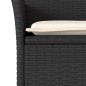 vidaXL 5-tlg. Garten-Essgruppe mit Kissen Schwarz Poly Rattan Akazie vidaXL 5-tlg. Garten-Essgruppe mit Kissen Schwarz Poly Rattan Akazie
