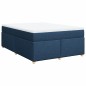 vidaXL Boxspringbett mit Matratze Blau 160x200 cm Stoff vidaXL Boxspringbett mit Matratze Blau 160x200 cm Stoff