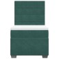 vidaXL Boxspringbett mit Matratze Dunkelgrün 100x200 cm Samt vidaXL Boxspringbett mit Matratze Dunkelgrün 100x200 cm Samt