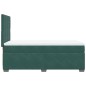 vidaXL Boxspringbett mit Matratze Dunkelgrün 100x200 cm Samt vidaXL Boxspringbett mit Matratze Dunkelgrün 100x200 cm Samt