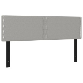 vidaXL Kopfteile 2 Stk. Hellgrau 72x5x78/88 cm Stoff