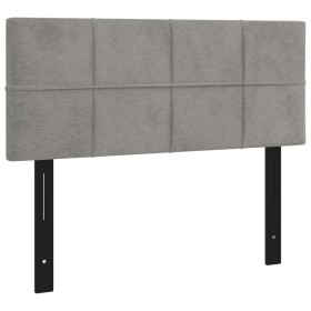 vidaXL Kopfteil Hellgrau 100x5x78/88 cm Samt