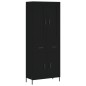 Highboard Schwarz 69,5x34x180 cm Holzwerkstoff Highboard Schwarz 69,5x34x180 cm Holzwerkstoff