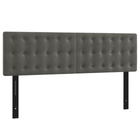 vidaXL Kopfteile 2 Stk. Dunkelgrau 72x5x78/88 cm Samt