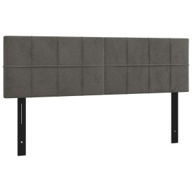 vidaXL Kopfteile 2 Stk. Dunkelgrau 72x5x78/88 cm Samt