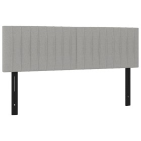vidaXL Kopfteile 2 Stk. Hellgrau 72x5x78/88 cm Stoff