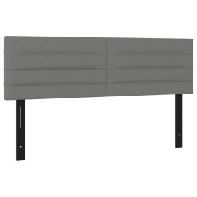 vidaXL Kopfteile 2 Stk. Dunkelgrau 72x5x78/88 cm Stoff