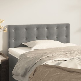 vidaXL Kopfteil Hellgrau 100x5x78/88 cm Samt