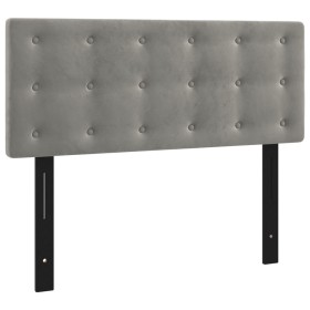 vidaXL Kopfteil Hellgrau 100x5x78/88 cm Samt