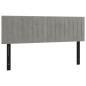 vidaXL Kopfteile 2 Stk. Hellgrau 72x5x78/88 cm Samt