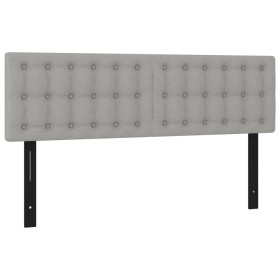 vidaXL Kopfteile 2 Stk. Hellgrau 72x5x78/88 cm Stoff