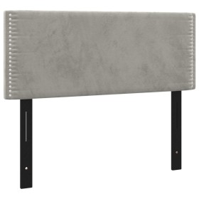 vidaXL Kopfteil Hellgrau 100x5x78/88 cm Samt