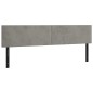 vidaXL Kopfteile 2 Stk. Hellgrau 90x5x78/88 cm Samt
