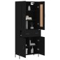 Highboard Schwarz 69,5x34x180 cm Holzwerkstoff Highboard Schwarz 69,5x34x180 cm Holzwerkstoff