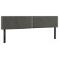 vidaXL Kopfteile 2 Stk. Dunkelgrau 90x5x78/88 cm Samt