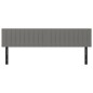 vidaXL Kopfteile 2 Stk. Dunkelgrau 100x5x78/88 cm Stoff