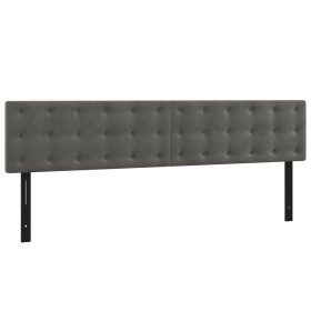 vidaXL Kopfteile 2 Stk. Dunkelgrau 90x5x78/88 cm Samt