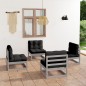 4-tlg. Garten-Lounge-Set mit Kissen Kiefer Massivholz 4-tlg. Garten-Lounge-Set mit Kissen Kiefer Massivholz