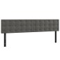 vidaXL Kopfteile 2 Stk. Dunkelgrau 80x5x78/88 cm Samt