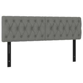 vidaXL Kopfteile 2 Stk. Dunkelgrau 72x7x78/88 cm Stoff