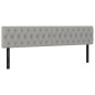 vidaXL Kopfteile 2 Stk. Hellgrau 90x7x78/88 cm Stoff