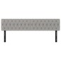 vidaXL Kopfteile 2 Stk. Hellgrau 90x7x78/88 cm Stoff