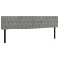 vidaXL Kopfteile 2 Stk. Hellgrau 100x7x78/88 cm Samt