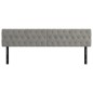 vidaXL Kopfteile 2 Stk. Hellgrau 100x7x78/88 cm Samt
