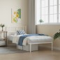 vidaXL Metallbett ohne Matratze mit Kopfteil Weiß 75x190 cm vidaXL Metallbett ohne Matratze mit Kopfteil Weiß 75x190 cm