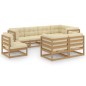 8-tlg. Garten-Lounge-Set mit Kissen Kiefer Massivholz 8-tlg. Garten-Lounge-Set mit Kissen Kiefer Massivholz