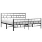 vidaXL Metallbett ohne Matratze mit Fußteil Schwarz 180x200 cm vidaXL Metallbett ohne Matratze mit Fußteil Schwarz 180x200 cm