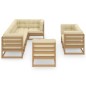 8-tlg. Garten-Lounge-Set mit Kissen Kiefer Massivholz 8-tlg. Garten-Lounge-Set mit Kissen Kiefer Massivholz