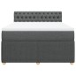 vidaXL Boxspringbett mit Matratze Dunkelgrau 140x190 cm Stoff vidaXL Boxspringbett mit Matratze Dunkelgrau 140x190 cm Stoff