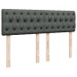 vidaXL Boxspringbett mit Matratze Dunkelgrau 140x190 cm Stoff vidaXL Boxspringbett mit Matratze Dunkelgrau 140x190 cm Stoff