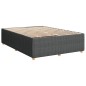 vidaXL Boxspringbett mit Matratze Dunkelgrau 140x190 cm Stoff vidaXL Boxspringbett mit Matratze Dunkelgrau 140x190 cm Stoff