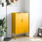 vidaXL Highboard Senfgelb 68x39x111,5 cm Kaltgewalzter Stahl vidaXL Highboard Senfgelb 68x39x111,5 cm Kaltgewalzter Stahl