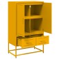 vidaXL Highboard Senfgelb 68x39x111,5 cm Kaltgewalzter Stahl vidaXL Highboard Senfgelb 68x39x111,5 cm Kaltgewalzter Stahl