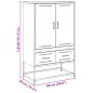 vidaXL Highboard Senfgelb 68x39x111,5 cm Kaltgewalzter Stahl vidaXL Highboard Senfgelb 68x39x111,5 cm Kaltgewalzter Stahl